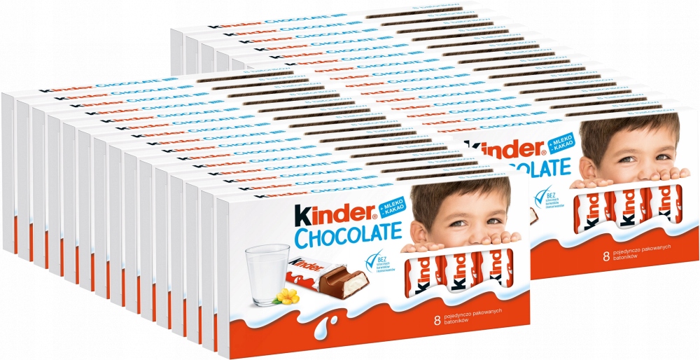 Kinder Chocolate Batoniki 8 sztuk 100 g x30