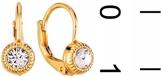 KOLCZYKI DLA DZIEWCZYNKI Z KRYSZTAŁKIEM MALUTKIE DELIKATNE Marka Colibra