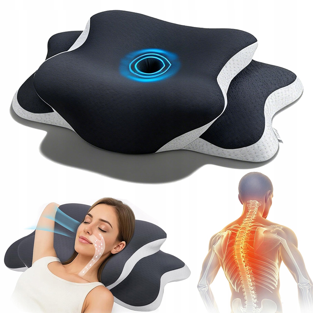 Poduszka Z Pianki Memory Kształt Motyla Ergonomiczna Wsparcie Szyi Pleców