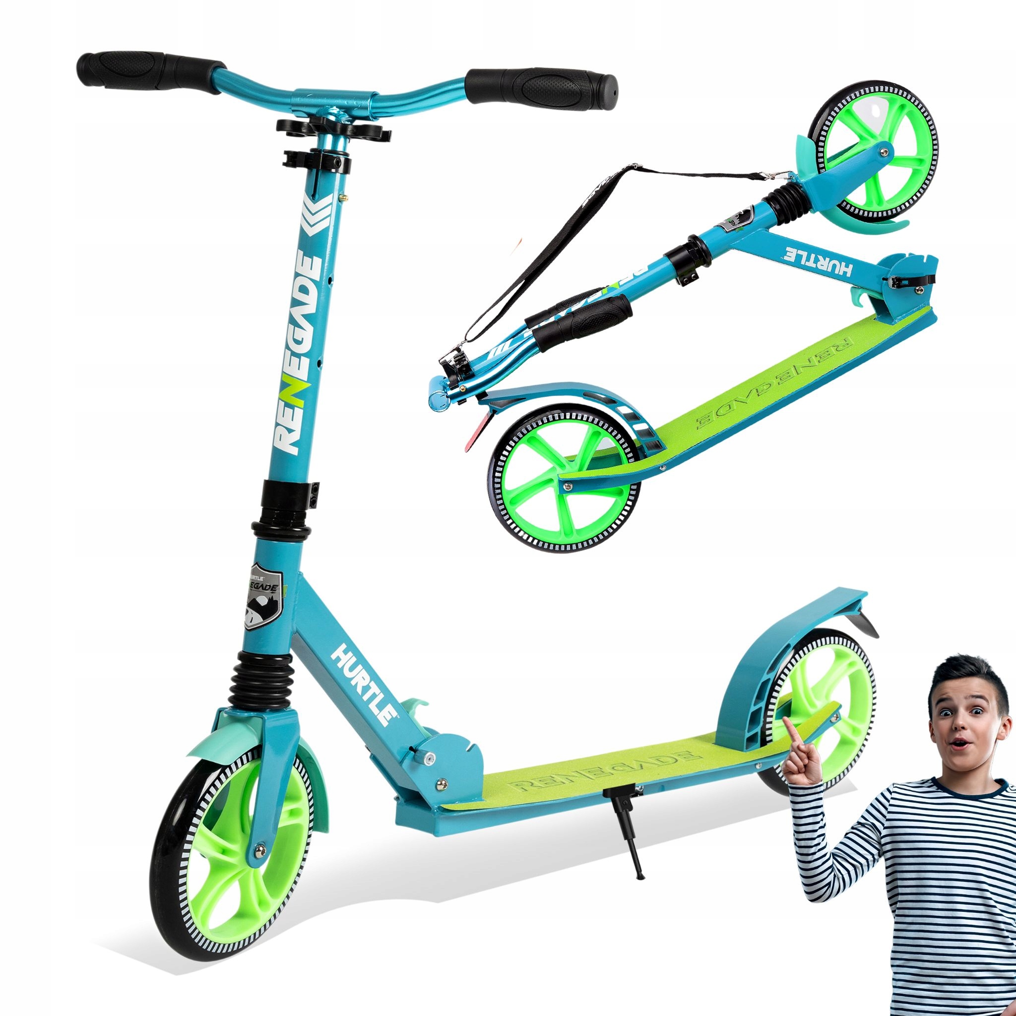 Hulajnoga Z Regulowaną Kierownicą Antypoślizgowa Platforma Z Aluminium