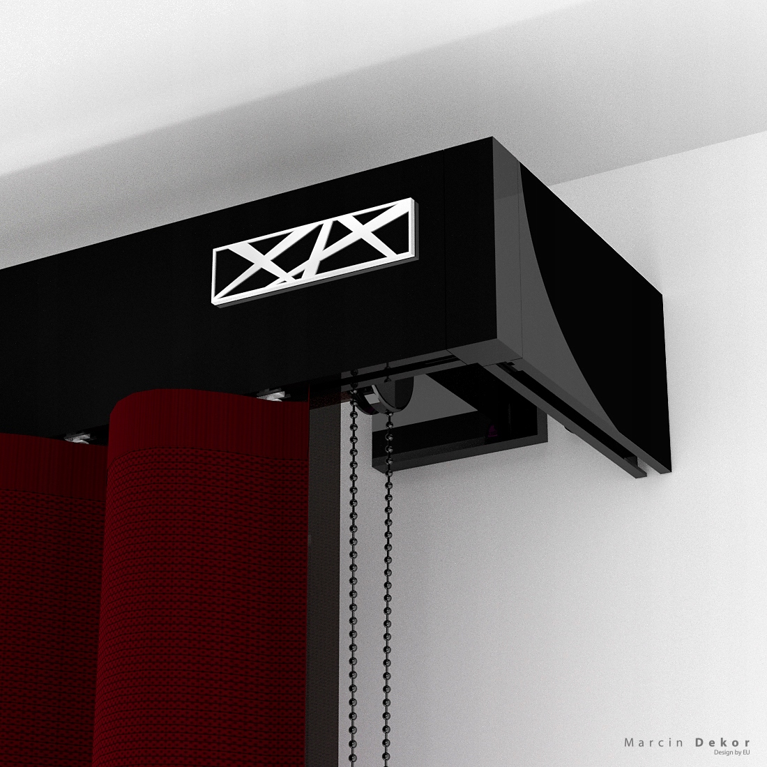 Karnisz TOP LINE - ZAMKNIĘTY - CZARNY MAT - 160 cm Rodzaj karnisza pojedynczy