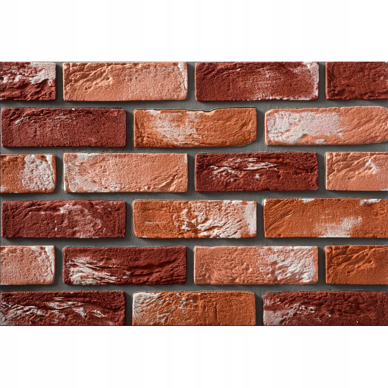 Cihla na fasádu, fasádní a interiérový klinker retro červená bělená
