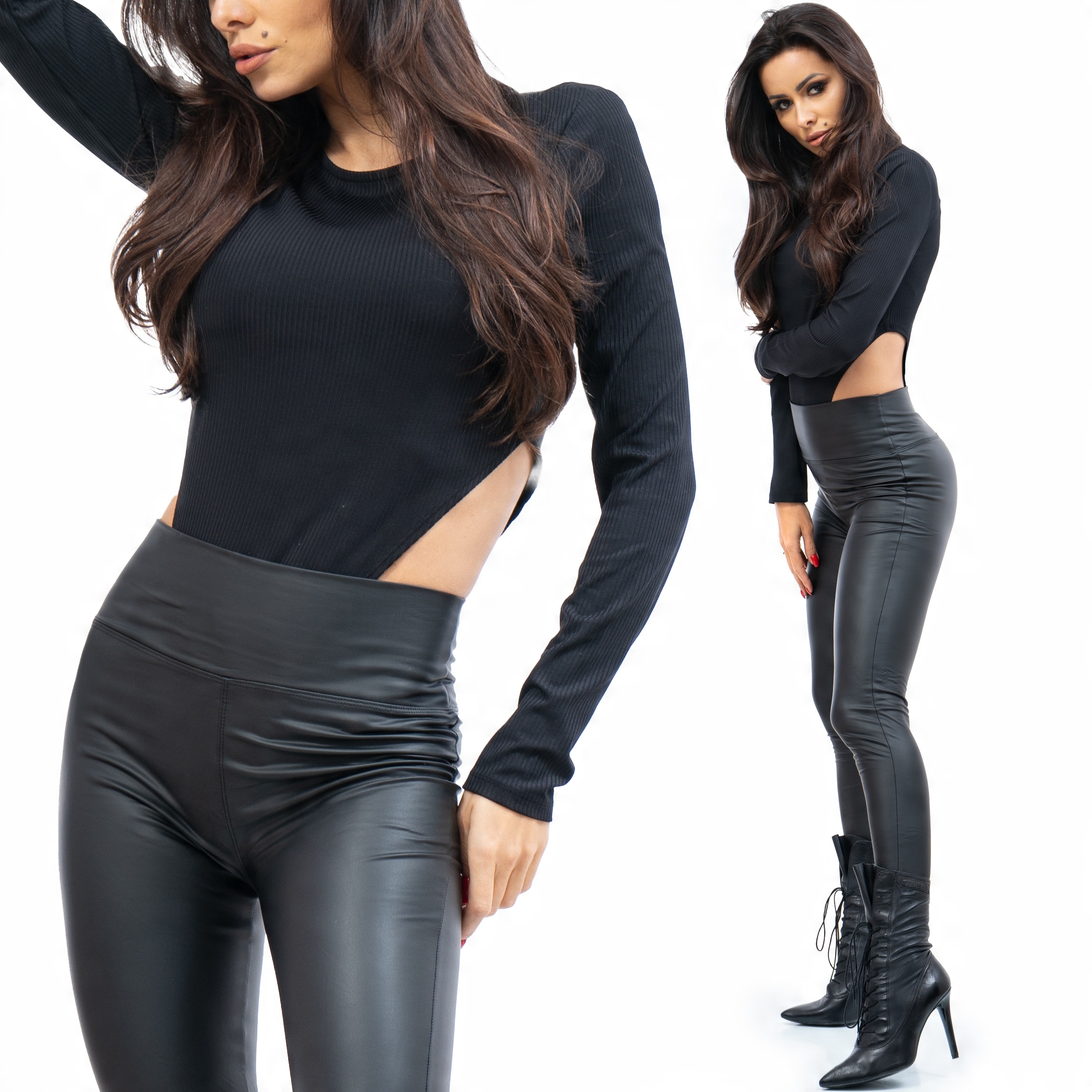 

Legginsy Latex eko skóra Ocieplane woskowane
