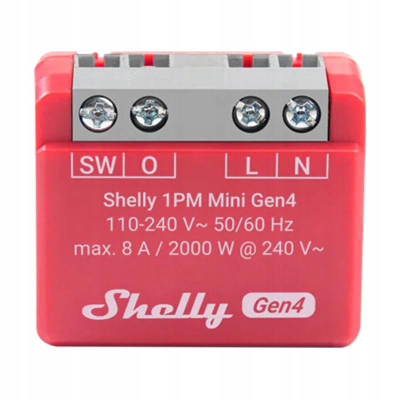 SHELLY 1PM Mini Gen4 1-kanałowy mini moduł z pomiarem mocy — 2