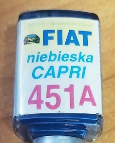 

Zaprawka Lakiernicza Fiat 451A niebieska capri