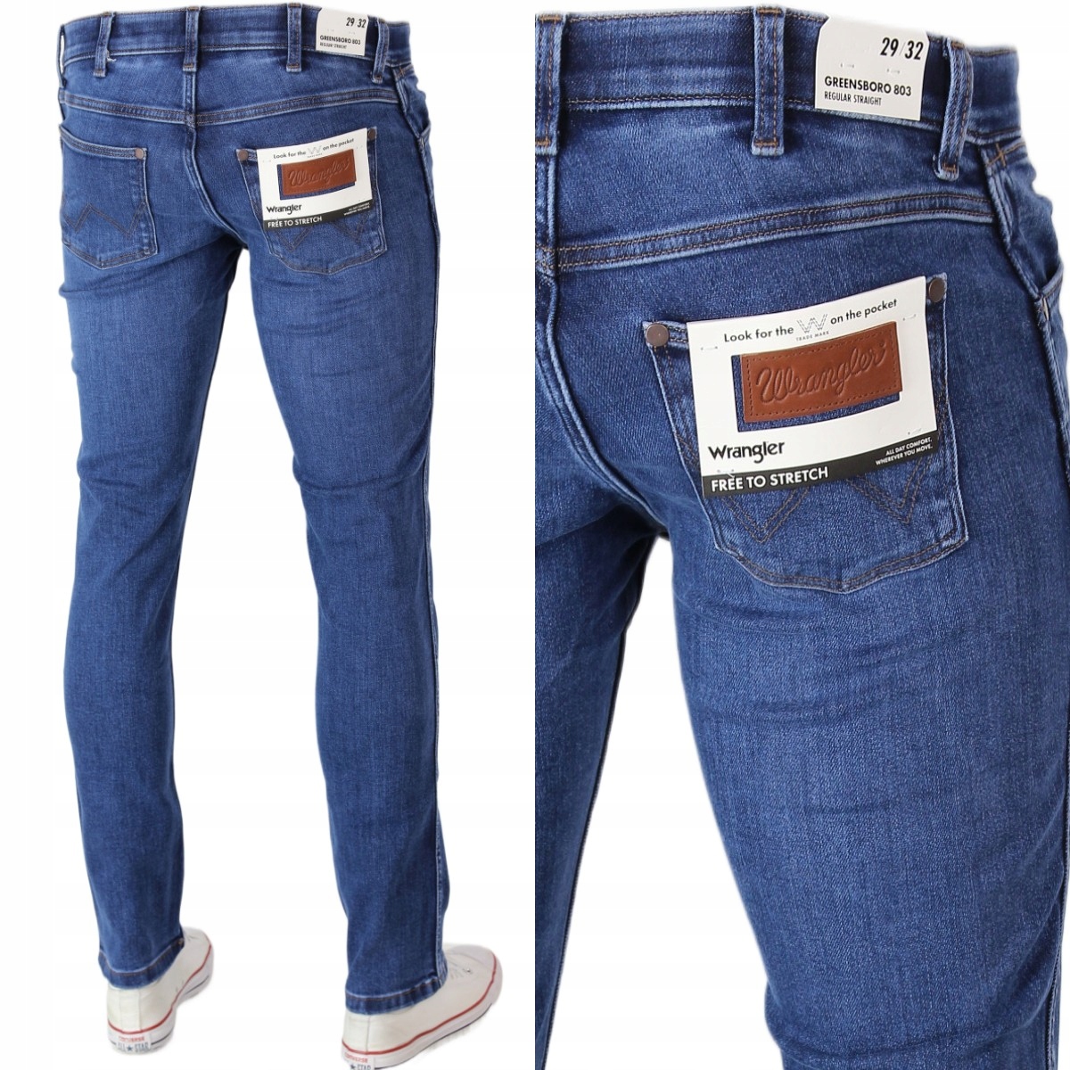 Wrangler Greensboro Jeansy Proste Regular "dandelion Summer" W46 L34