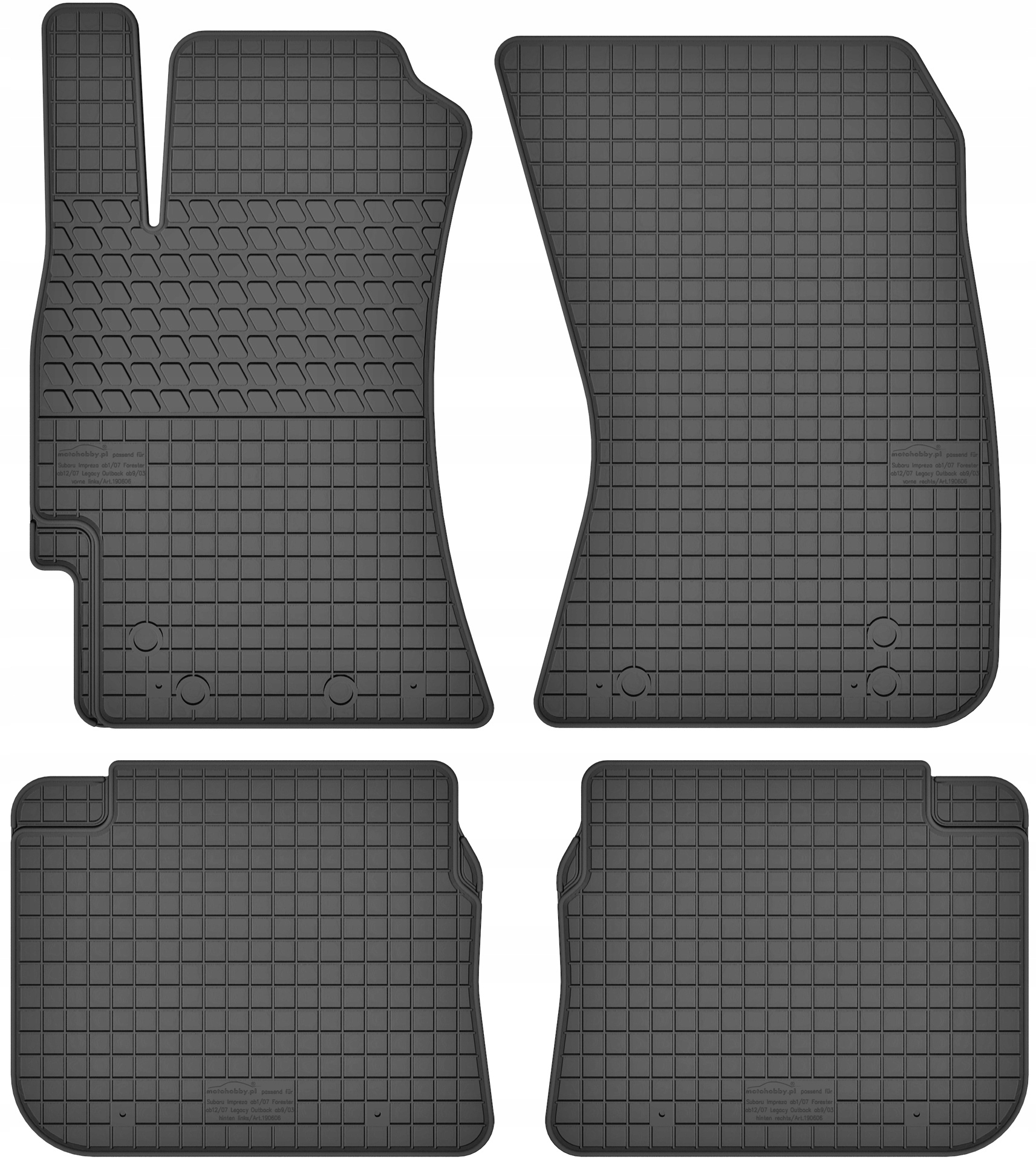 Килимки Мотохобі резинові 190606 4 el.