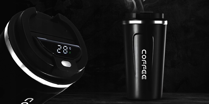 Kubek Termiczny Termos 510ml Wyświetlacz Ekran LCD SMART na Kawę Herbatę XL Marka inna marka