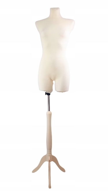 Krejčovská figurína 34/36 Ecru krémová xs dlouhý eko prémiový stojan