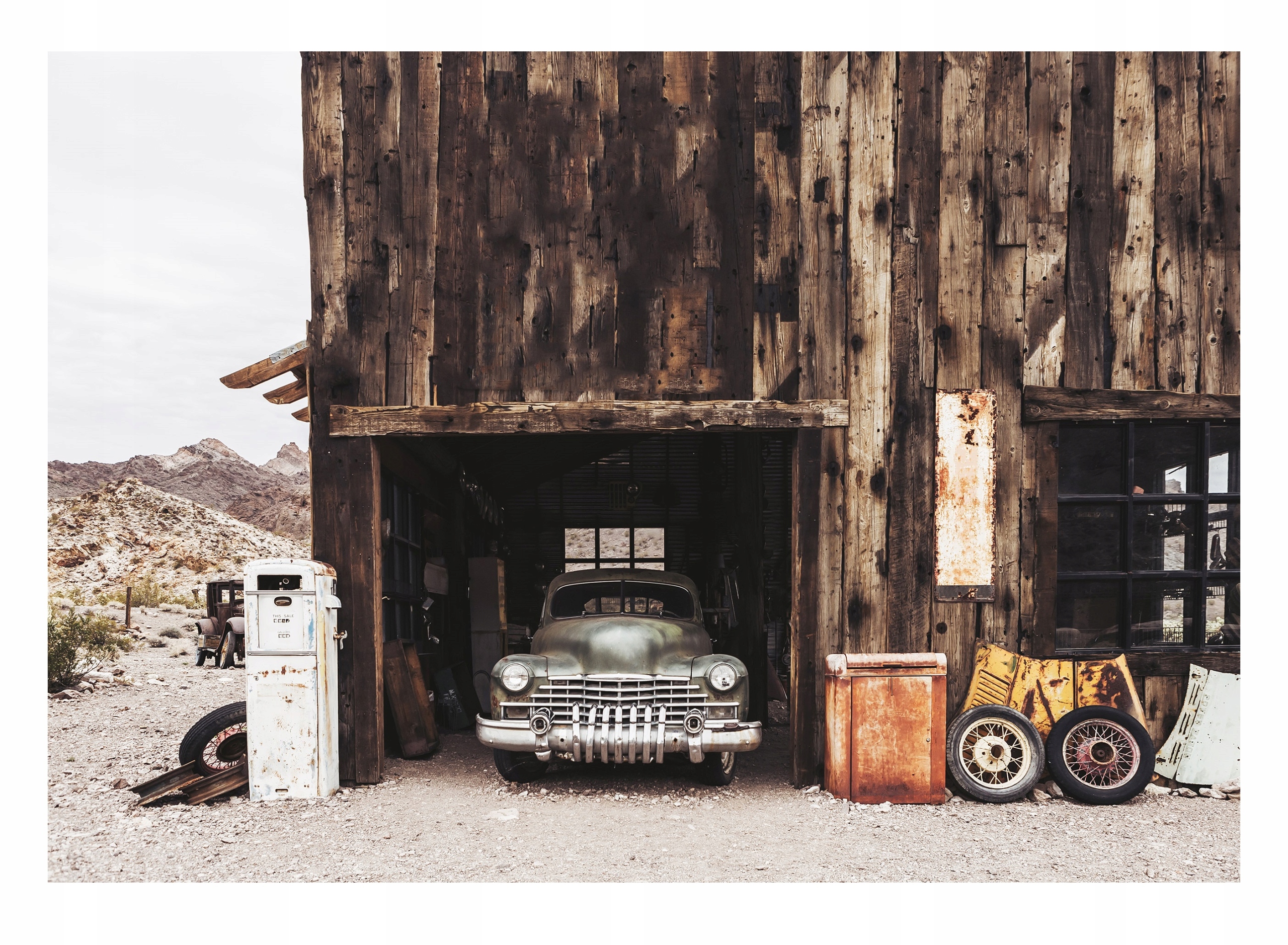 Fototapeta Staré auto Retro 66 Route 416x254