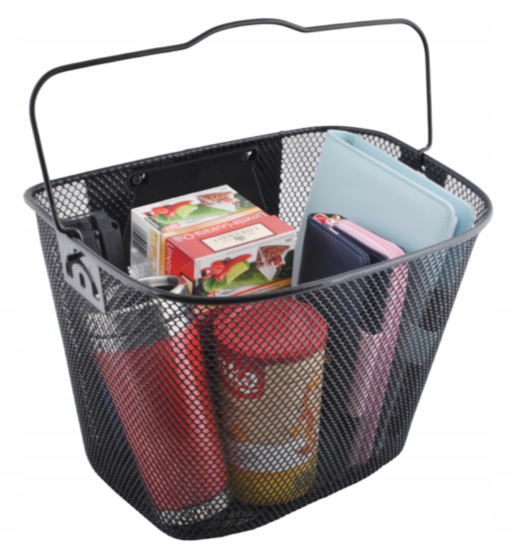 DUŻY KOSZYK NA ROWER METALOWY ROWEROWY KOSZ CLICK Materiał dominujący metal