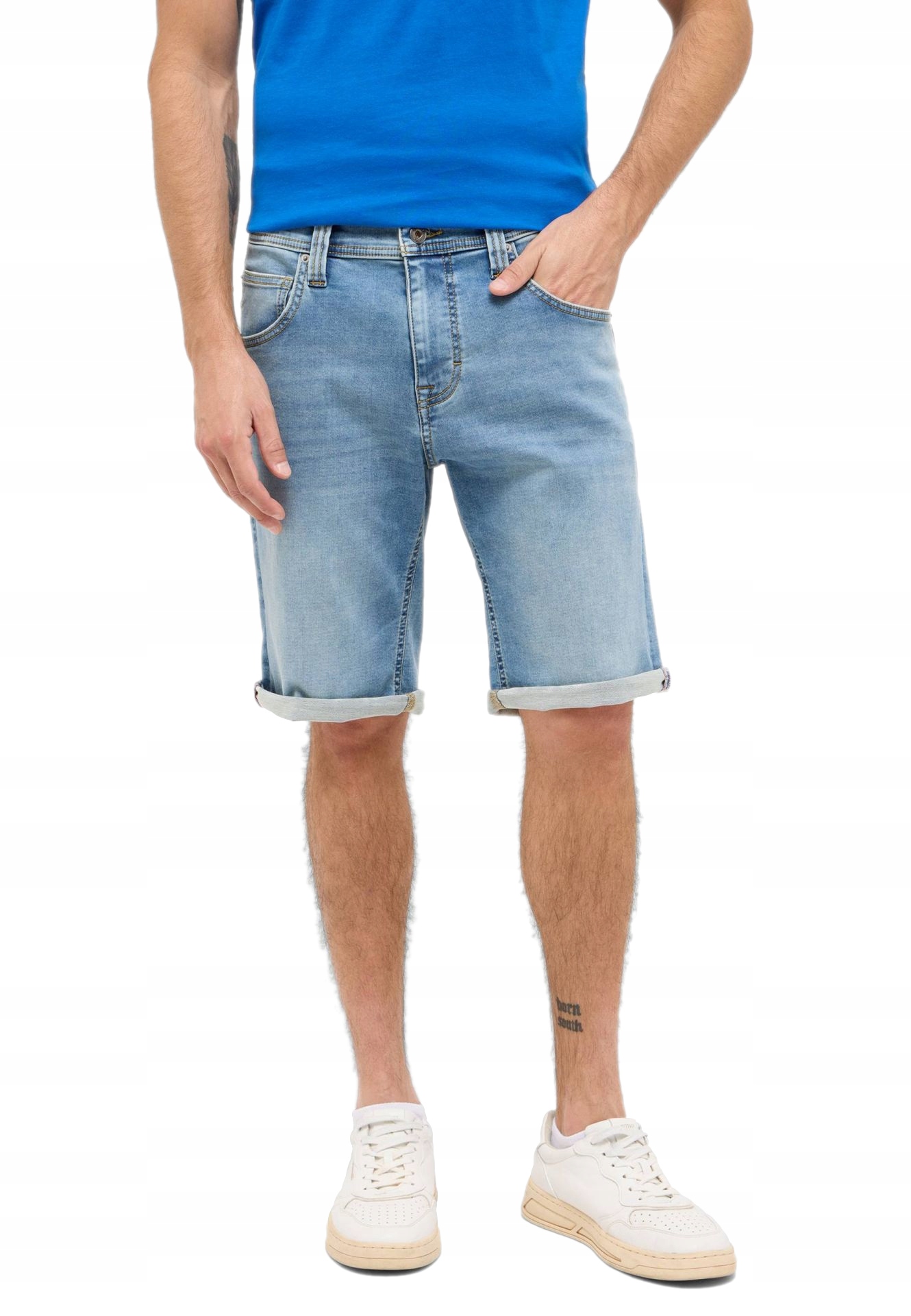 Mustang modré pánské džínové kraťasy krátké kraťasy kraťasy 31