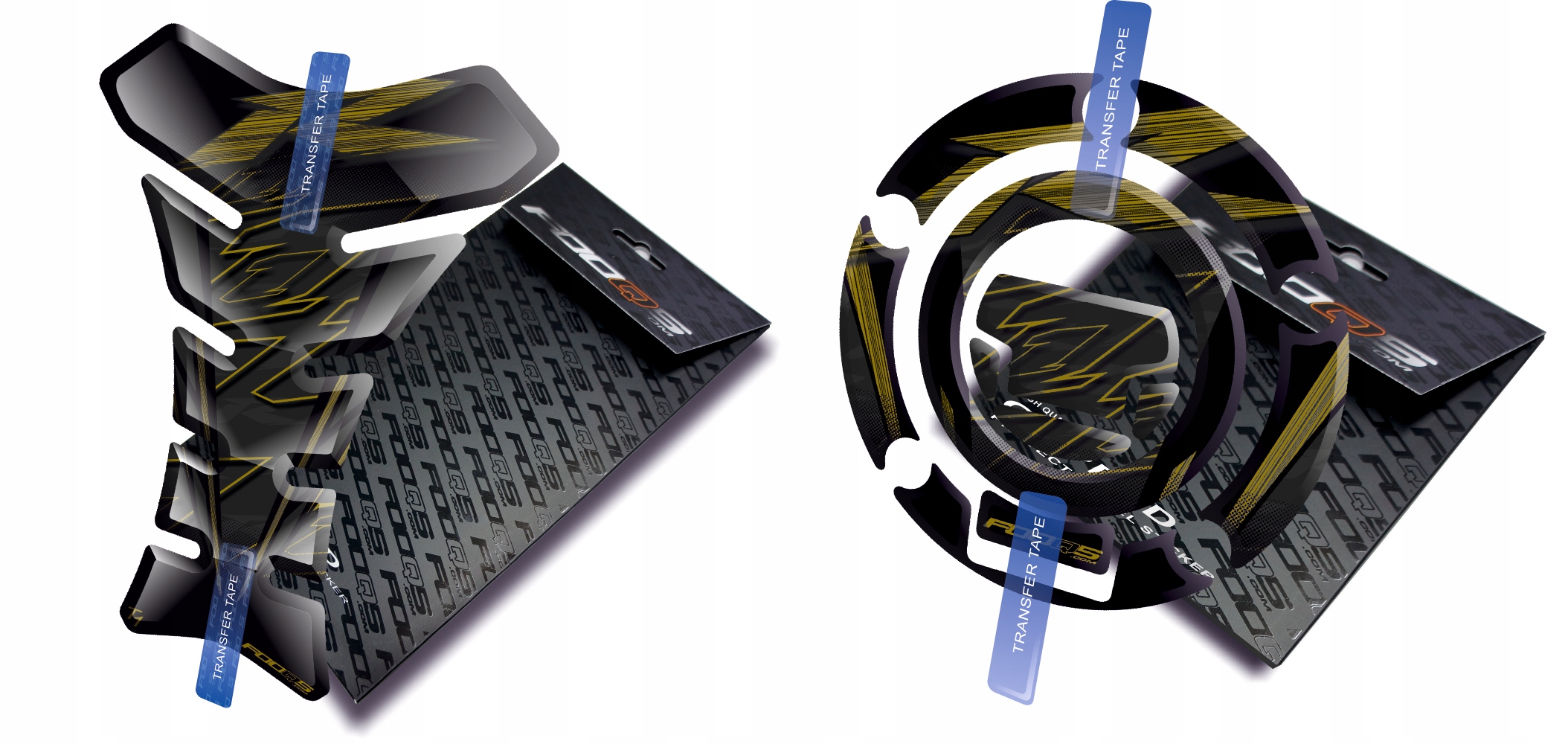 Tank-pad Cap-pad od firmy Fooqs Yamaha Yzf R-1 Černý Zlatý