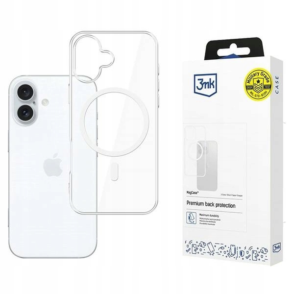 Przezroczysta obudowa 3MK MagCase do iPhone 16 6.1" kompatybilna z MagSafe