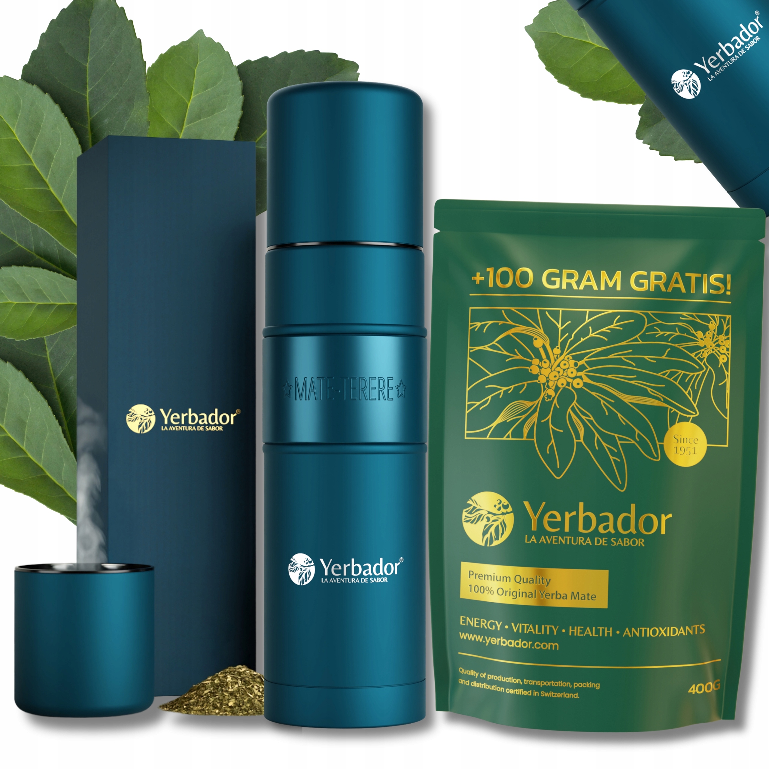 Levně Termos Yerbador 700 ml Yerba Mate Klasická 400 g Bonus! Startovací Sada