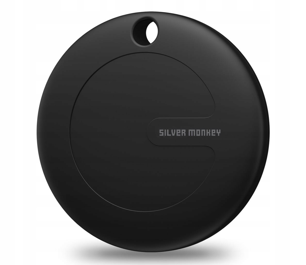 Lokalizator Silver Monkey TAG Black Silicone Find My Apple IPX67