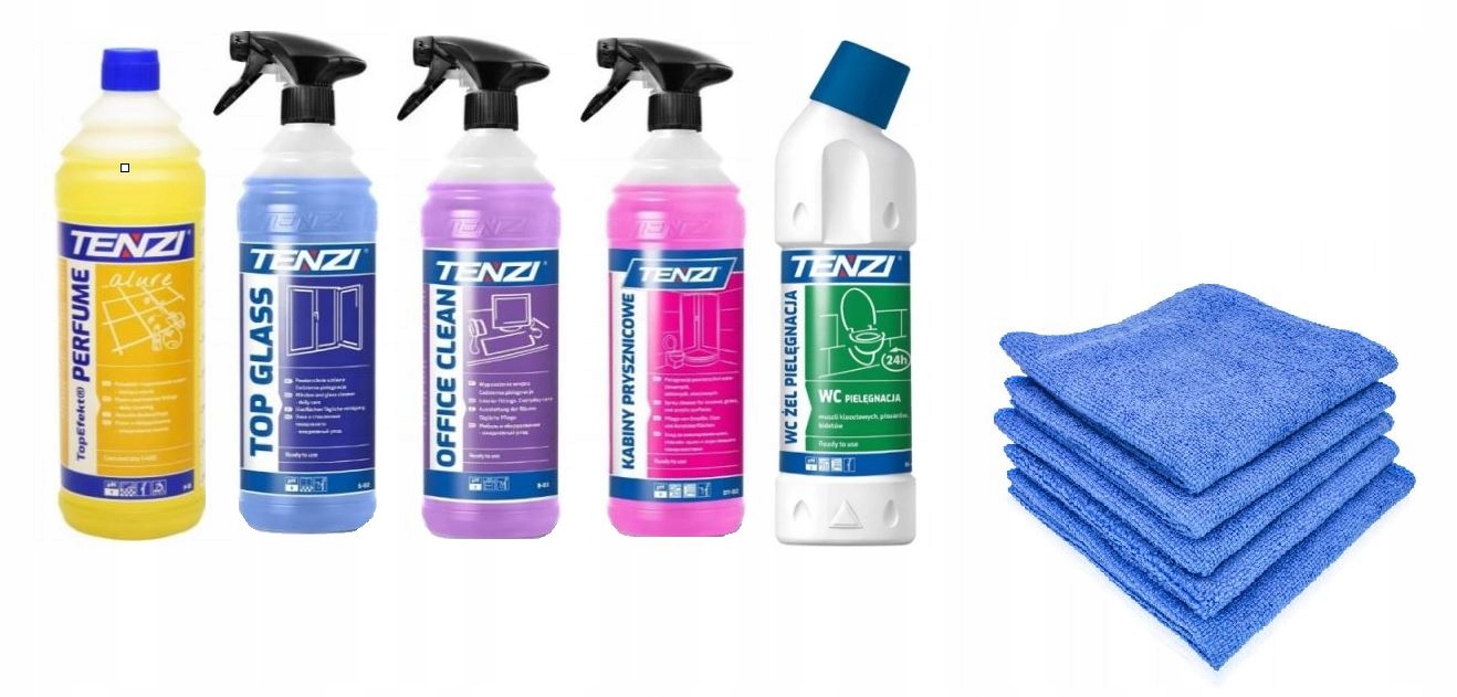 Levně Tenzi Sada tekutin pro úklid domácnosti utěrky