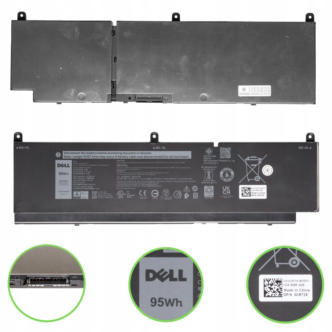 Originál Batéria Dell Precision 7550 7560 7750 7760 Pkwvm CR72X