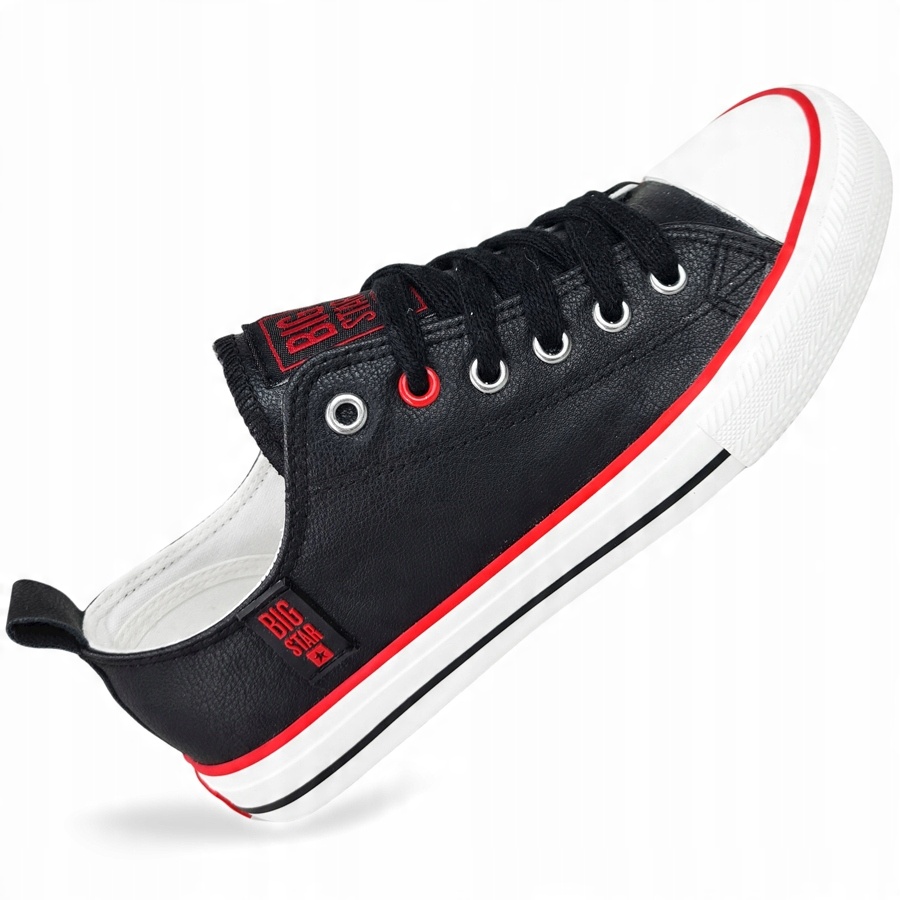 

Damskie czarne trampki Big Star ekoskóra JJ274129
