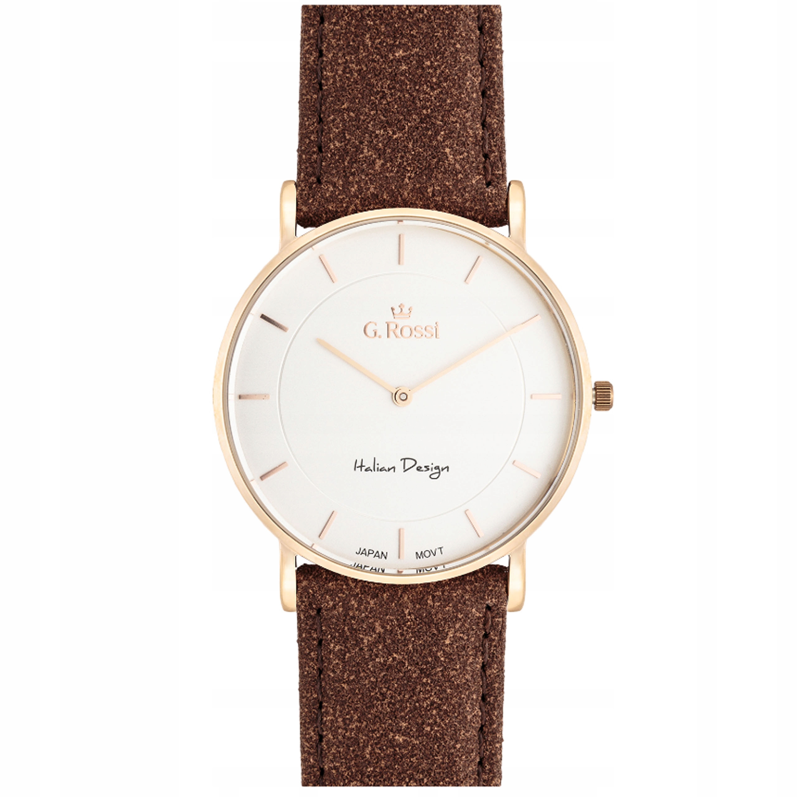 Pánské hodinky na Hnědém Pásku, bílý ciferník, elegantní dárek, módní