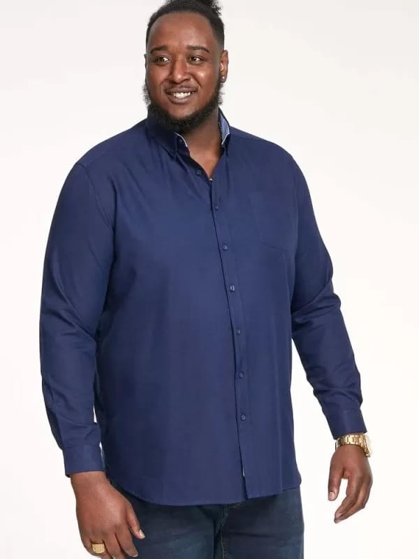 Velká pánská košile Oxford Richard modrá D555