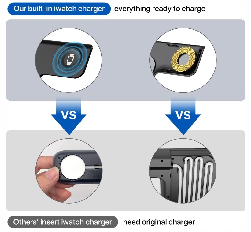 Foldable Night Light Wireless Charger 3 In 1 Marka bez marki