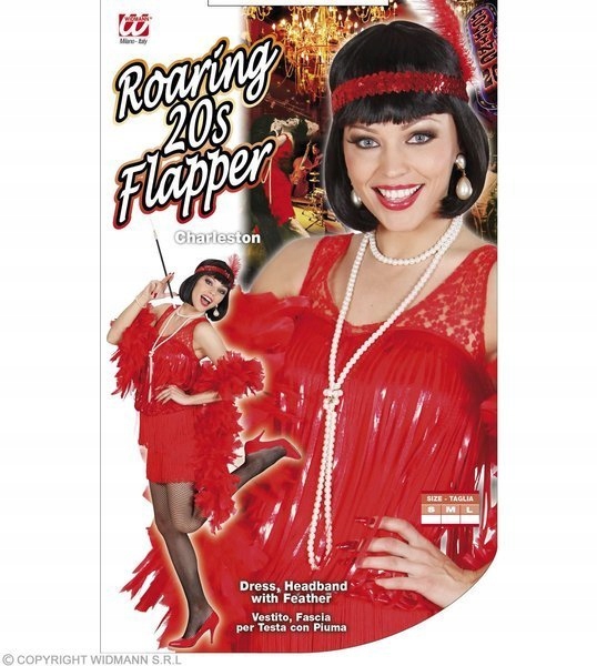 SUKIENKA RETRO CHARLESTON CZERWONA BURLESKA M Marka Widmann