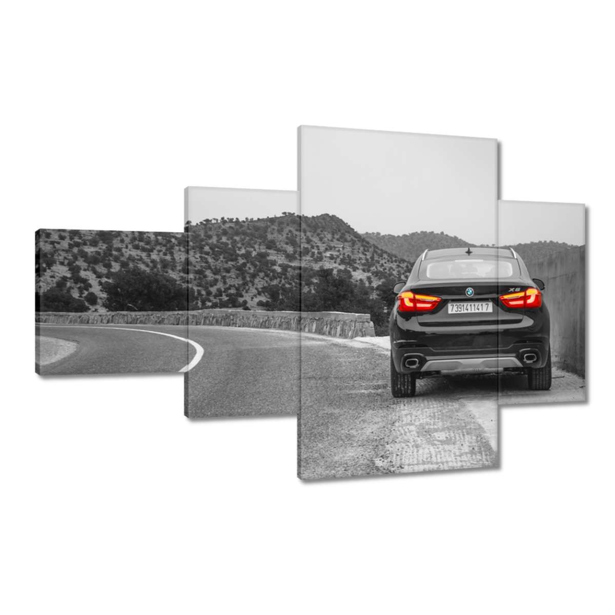 Obrazy 130x80 Bmw černé X6