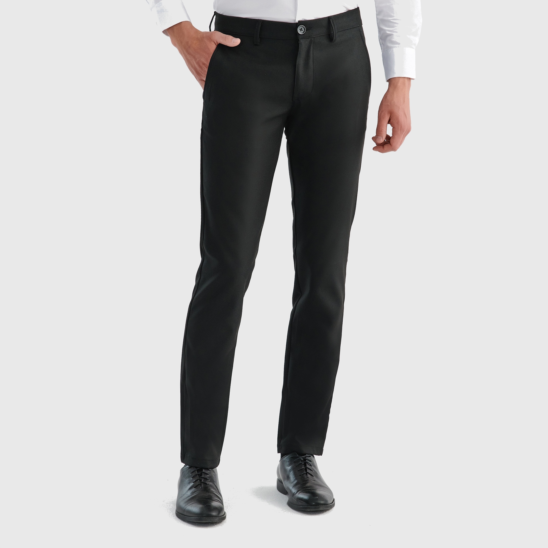 Černé klasické pánské společenské kalhoty Pako Lorente vel W42 L32