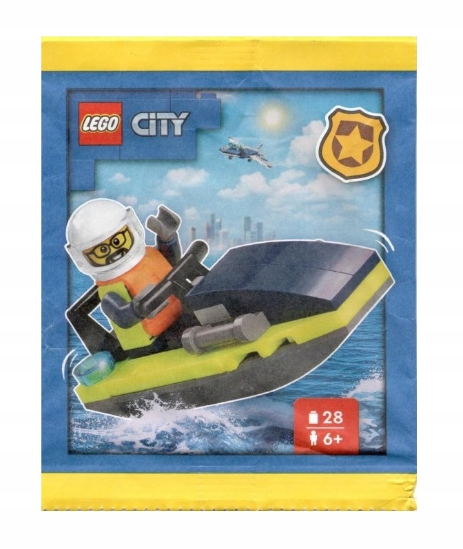Lego City Minifigure Polybag- Police Officer with Jet Ski #952408 Policja