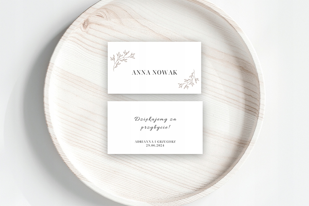 Winietki ślubne minimalistyczne kwiaty eleganckie 10 szt. Kod producenta W01