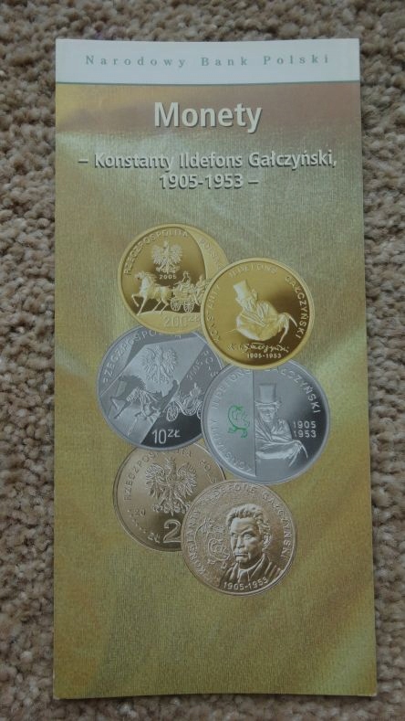 Папка 10 злотых 2005 г., К.И.ГАЛЧИНСКИЙ, состояние I