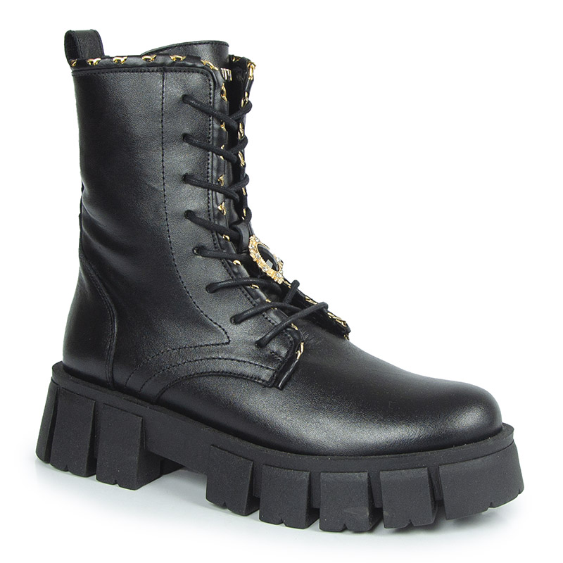 CARINII B8548 WORKERY TRAPERY SKÓRA LICO CZARNE 36