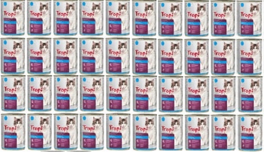 Levně Krmivo mokré pro kočky Tropi s rybou v omáčce 415 g x 40 ks Ryba