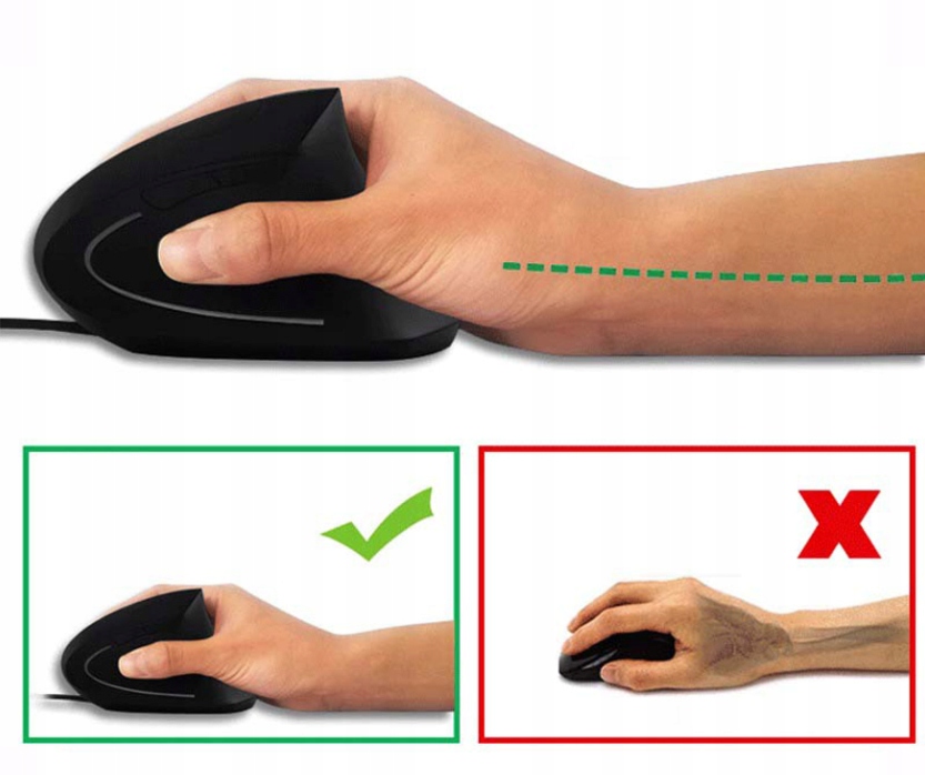 MYSZ ERGONOMICZNA Pionowa Wertykalna Bezprzewodowa Producent Zenwire