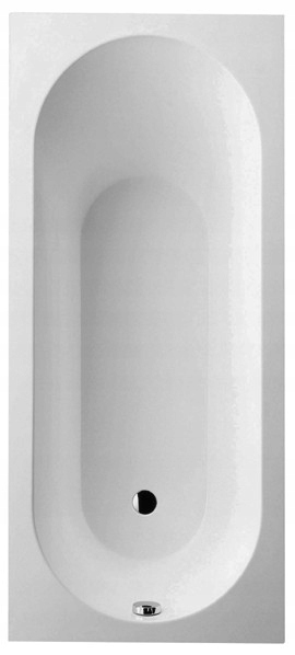 Wanna prostokątna Oberon 1600 x 750 x 450 mm Quaryl biała z nogami Viller