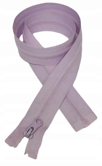 Zamek kostkowy do kurtki, bluzy Rozdzielczy 5mm 75cm jasny fiolet