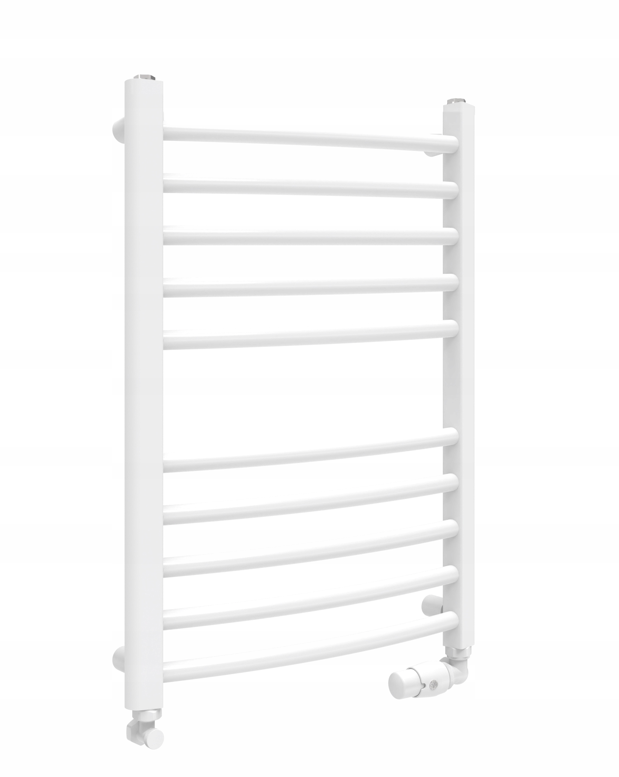 Grzejnik łazienkowy wodny Ambra R 50/70 cm drabinka biały ścienny 277W