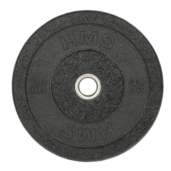 Stalowy Talerz Czarny 20kg Hms 51mm Ogumowany