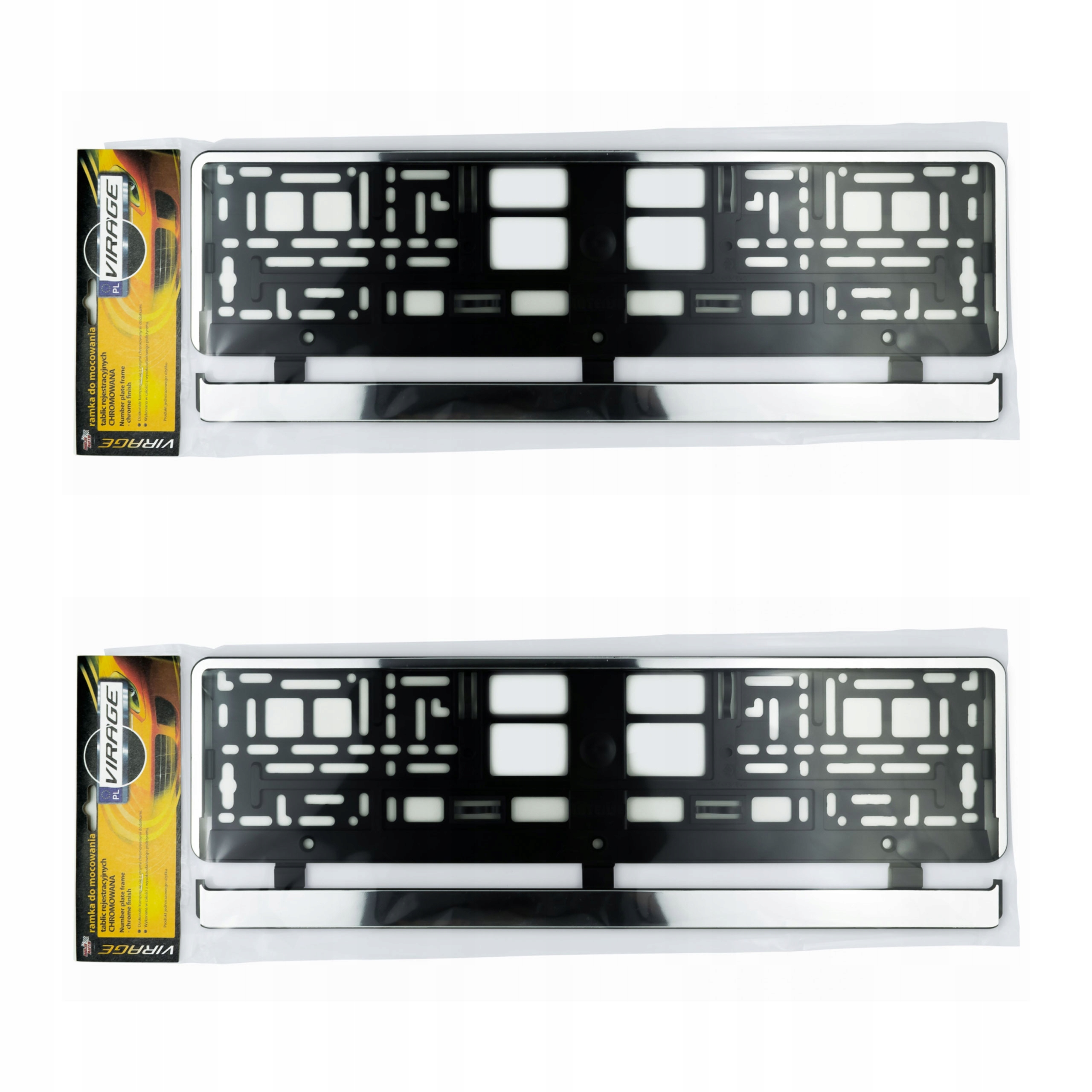 Virage Ramka do tablic rej. chromowana 93-036 uniwersalna 2szt