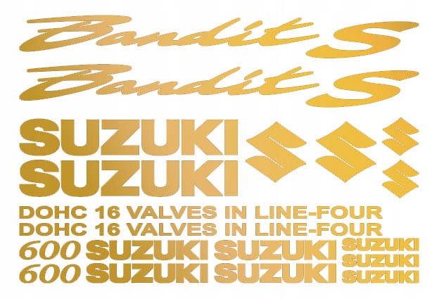 

Suzuki Bandit S 600 naklejki Złoto, Srebro, Miedź