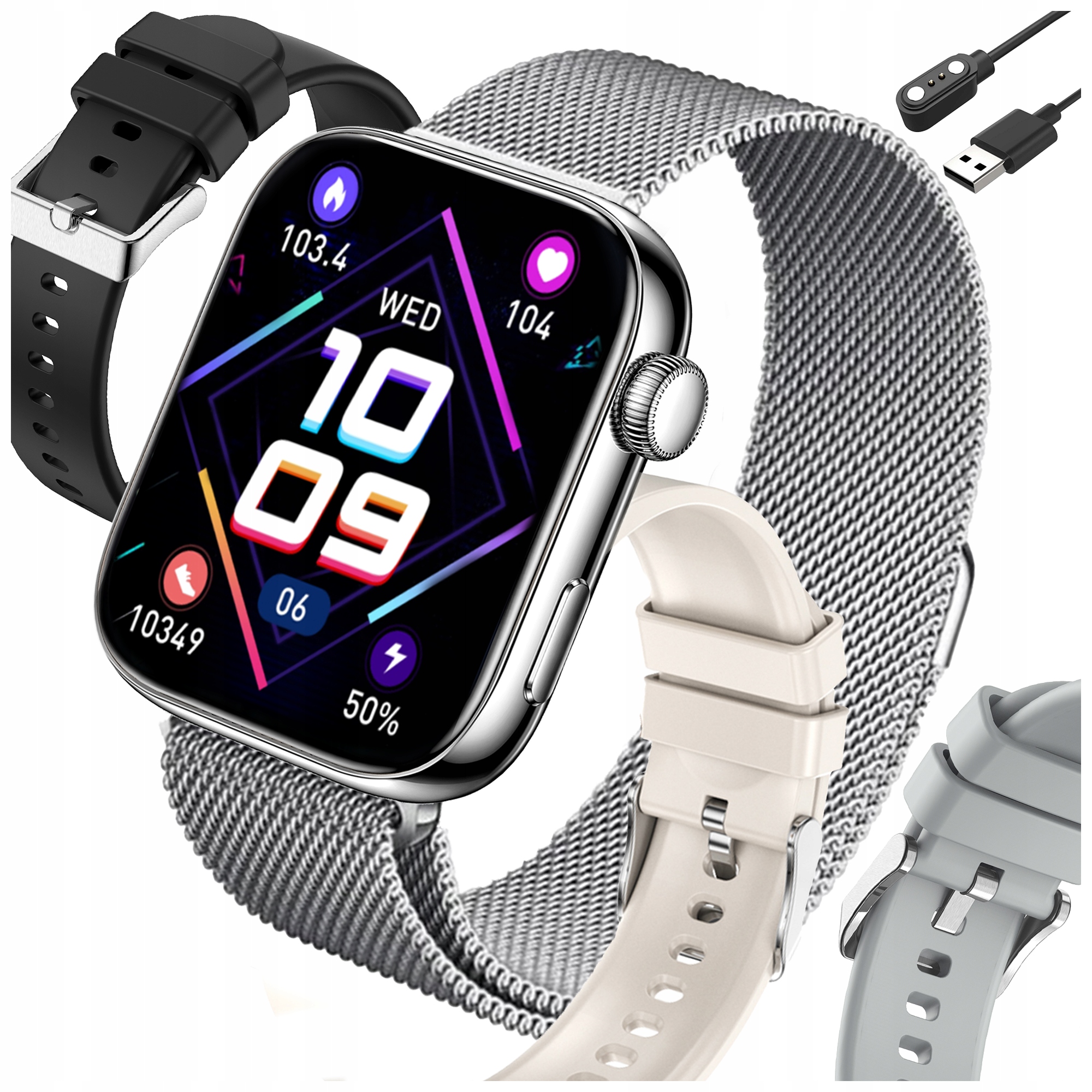 Smartwatch Damski Zegarek Smart Watch Rozmowy Pl Menu Polskie Sport 4 Paski