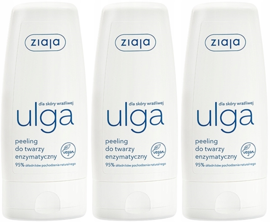 3 x Ziaja Úleva Enzymatický peeling/Tuba 60 Ml Jemně exfoliuje Allantoin