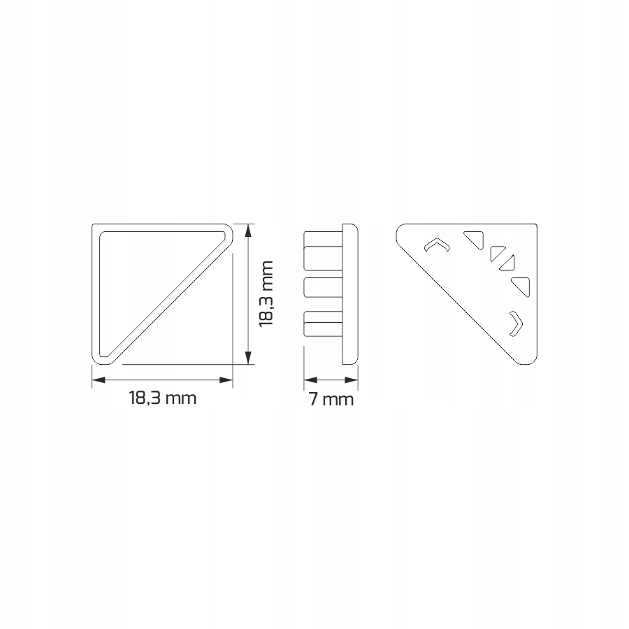 Zaślepka do profilu corner line Typ zaślepka