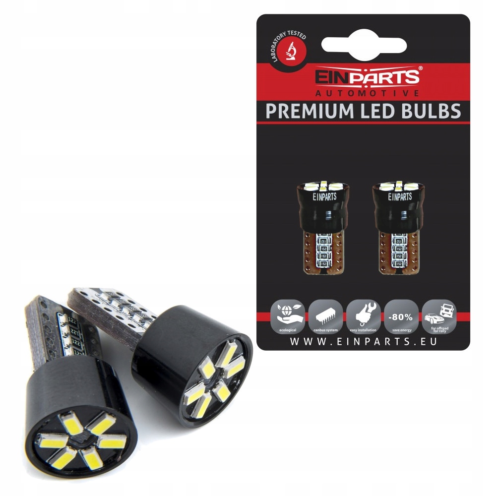 

Żarówka Led W5W z Canbus Do Wnętrza Podsufitki 2x