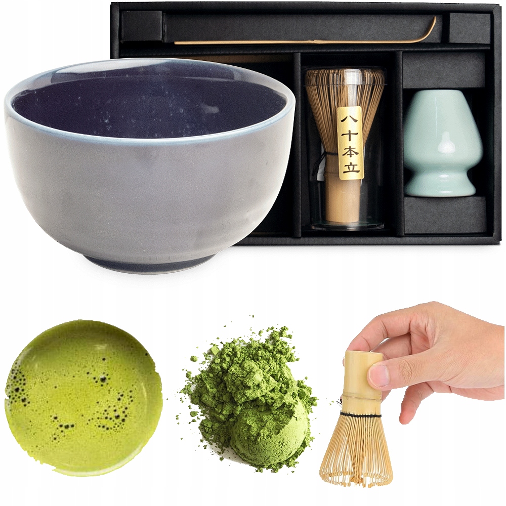 Levně Sada pro přípravu čaje Matcha Matchy Uzu Blue 4 prvky Edo Japan