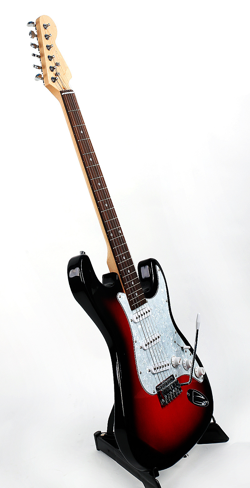 GITARA ELEKTRYCZNA TYPU STRATOCASTER FRONTIER E-10 + WZMACNIACZ CZERWONA Kod producenta FRONTIER E-10