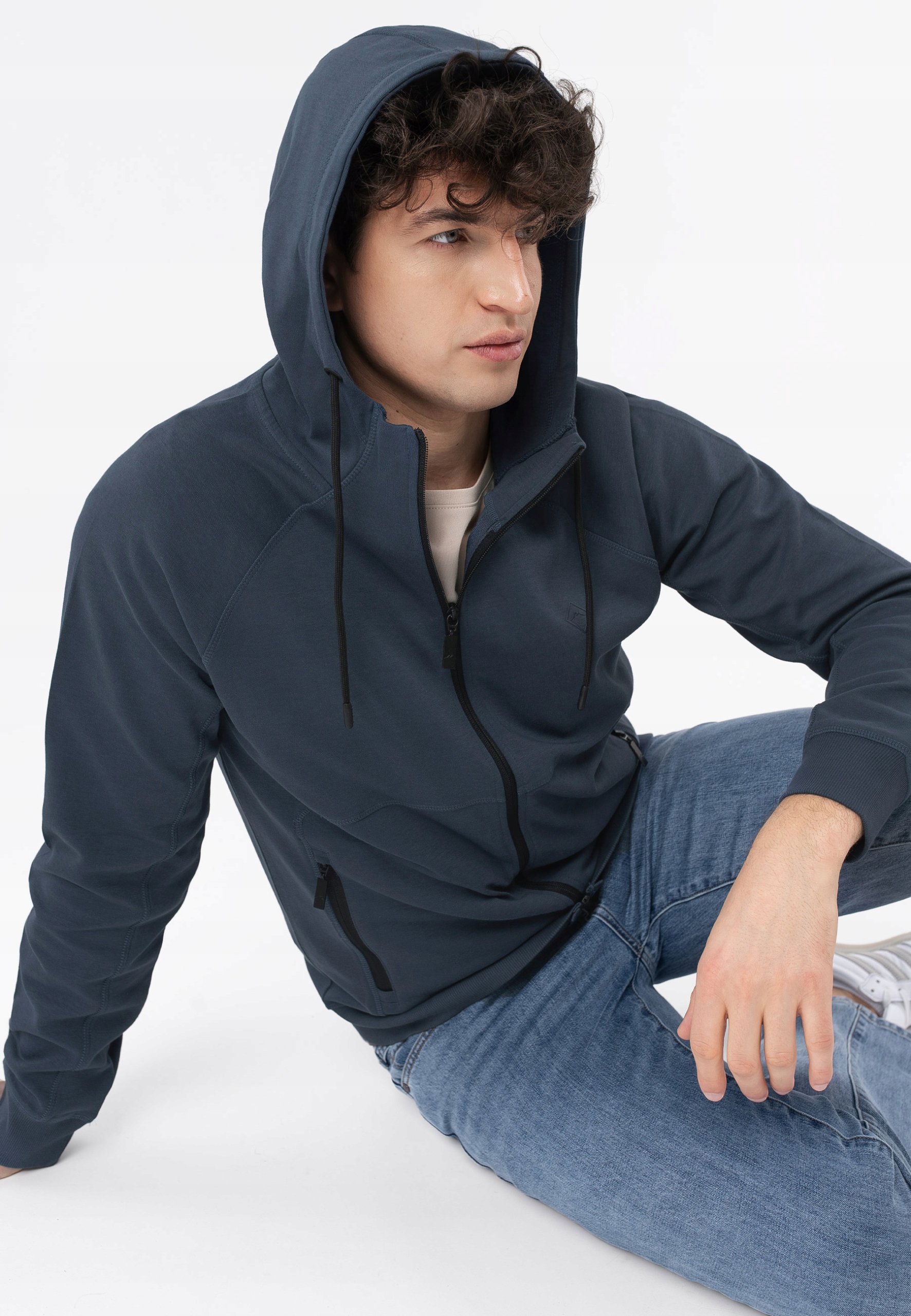 Męska Bluza Rozpinana Z Kapturem Niebieska Volcano B-mentis XL