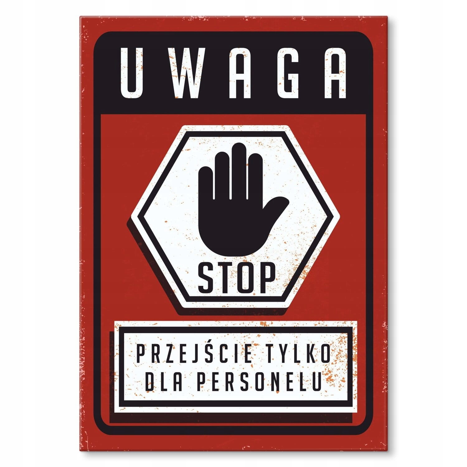 Plakát kovový plech nápis tabule s nápisem Stop Přechod pro personál
