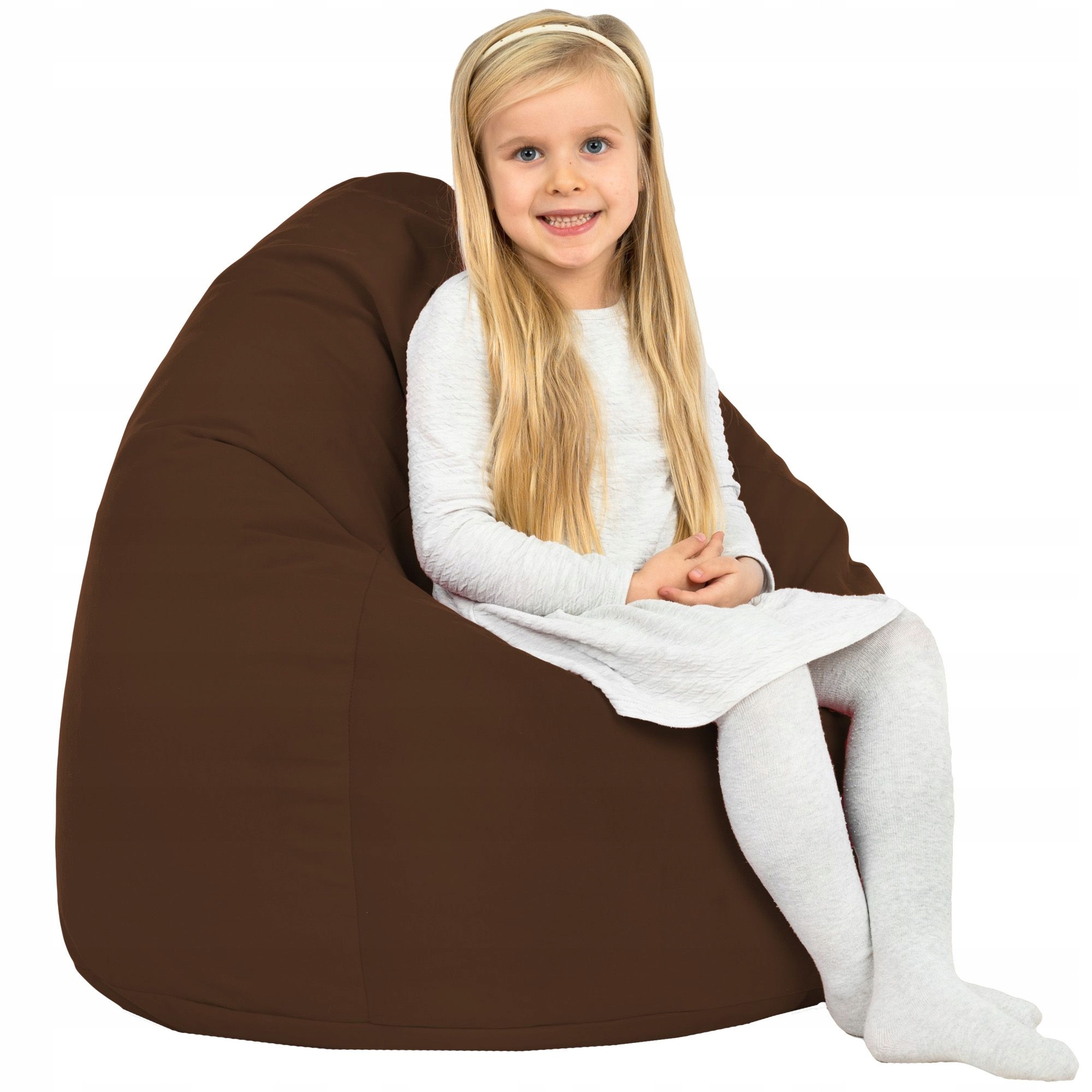 Sáček Taburet Kakaové Křeslo L pro děti Plyšový